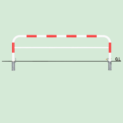 バリカー横型|製品情報|車止めポール・バリカー・ボラードの帝金株式会社