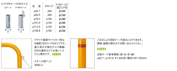 製品詳細|製品情報|車止めポール・バリカー・ボラードの帝金株式会社